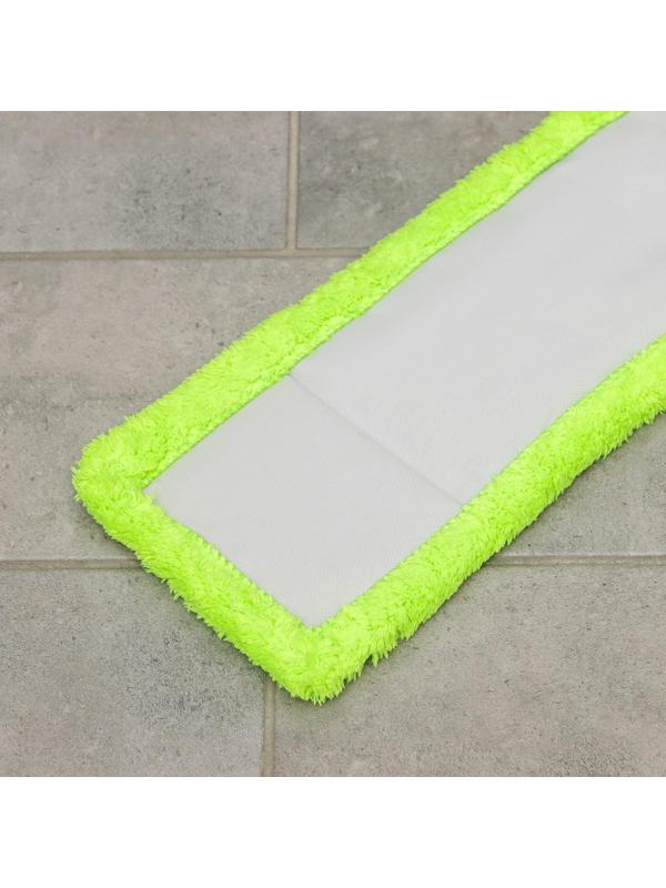 Насадка для плоской швабры Доляна, 42×12 см, 60 гр, микрофибра, цвет зелёный