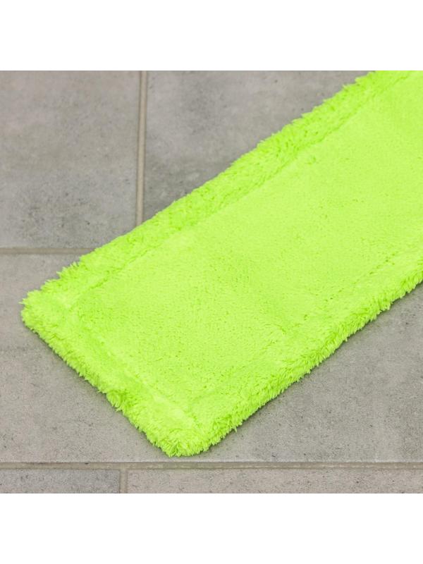 Насадка для плоской швабры Доляна, 42×12 см, 60 гр, микрофибра, цвет зелёный