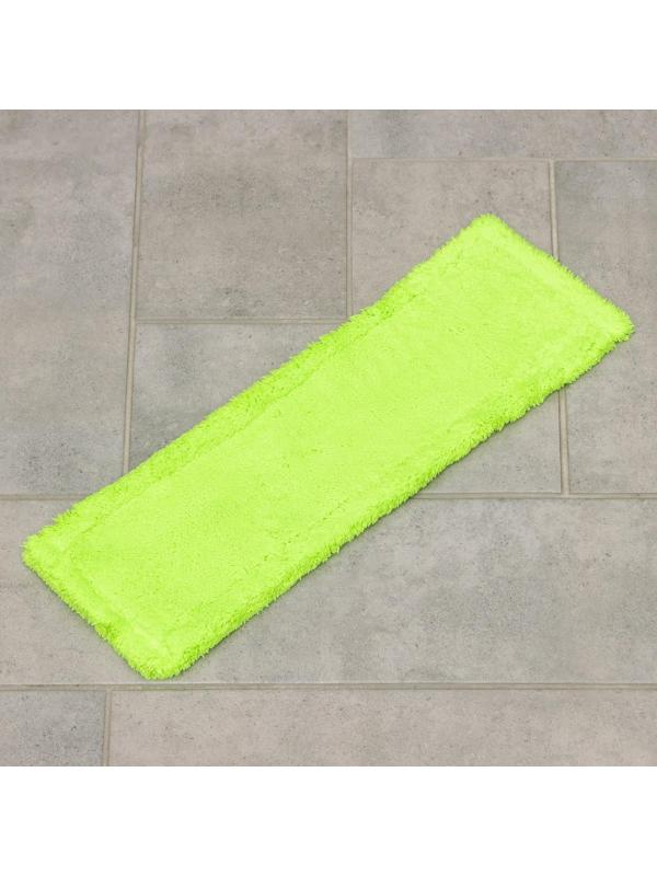 Насадка для плоской швабры Доляна, 42×12 см, 60 гр, микрофибра, цвет зелёный