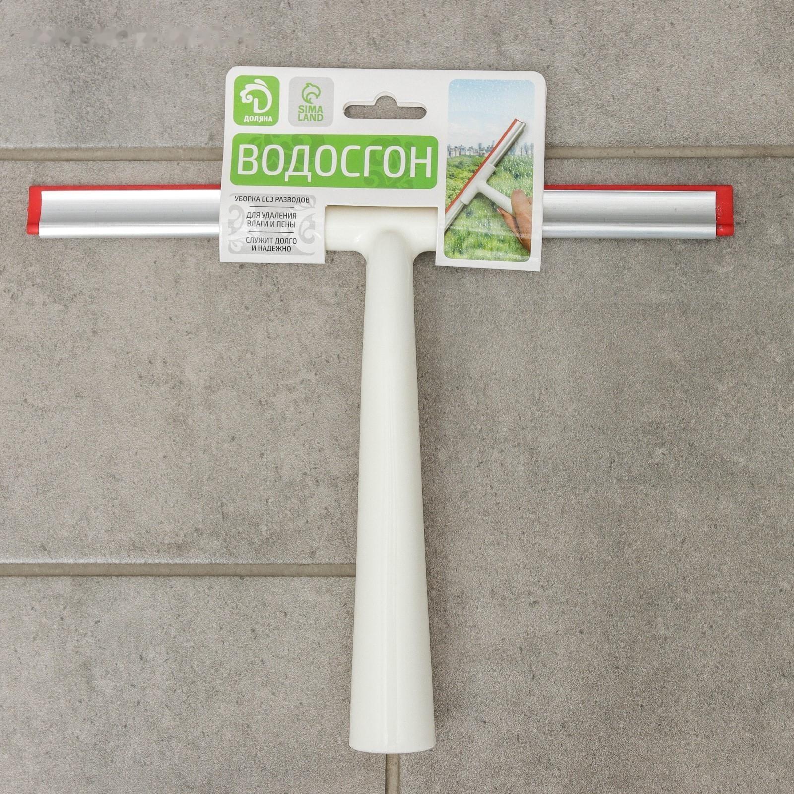 Водосгон Доляна, 25×20 см, пластиковая ручка, силиконовый сгон