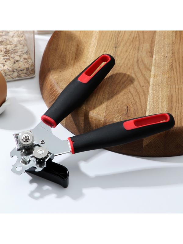 Нож консервный Доляна Digmа, 21 см, нержавеющая сталь, цвет чёрный, красный