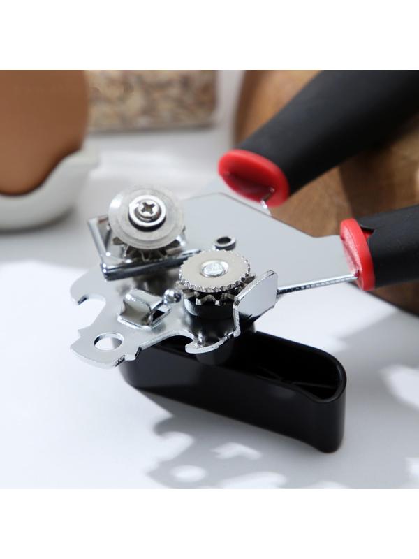 Нож консервный Доляна Digmа, 21 см, нержавеющая сталь, цвет чёрный, красный