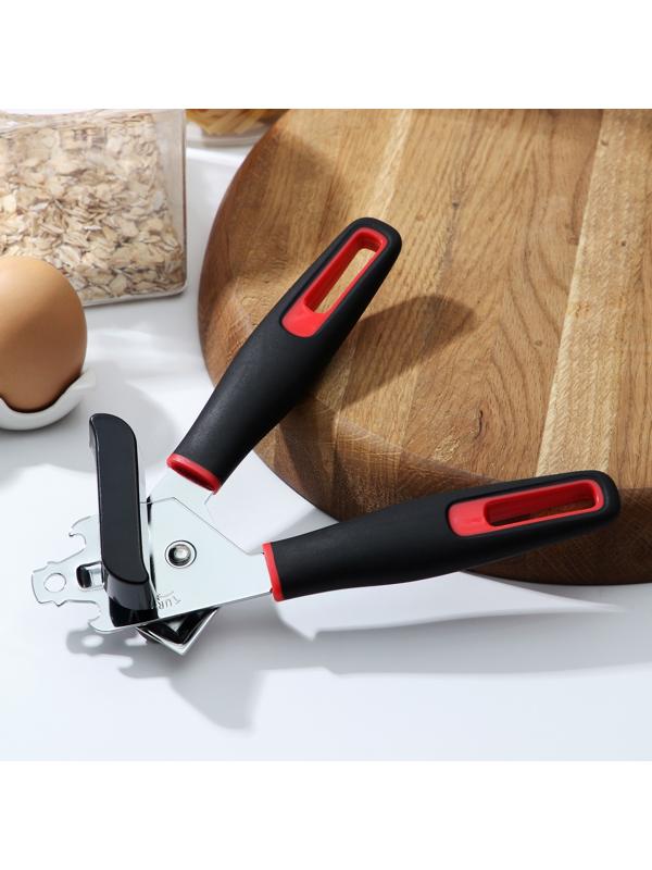 Нож консервный Доляна Digmа, 21 см, нержавеющая сталь, цвет чёрный, красный