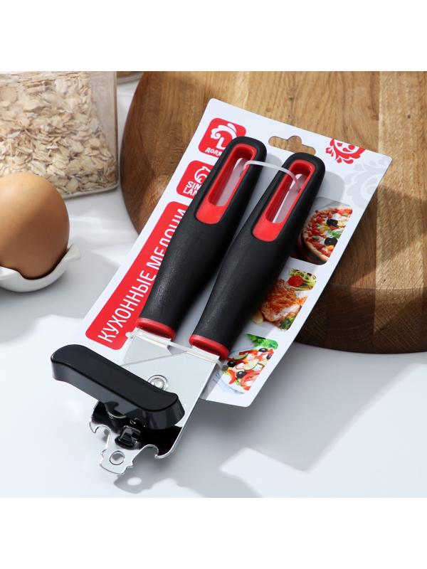 Нож консервный Доляна Digmа, 21 см, нержавеющая сталь, цвет чёрный, красный