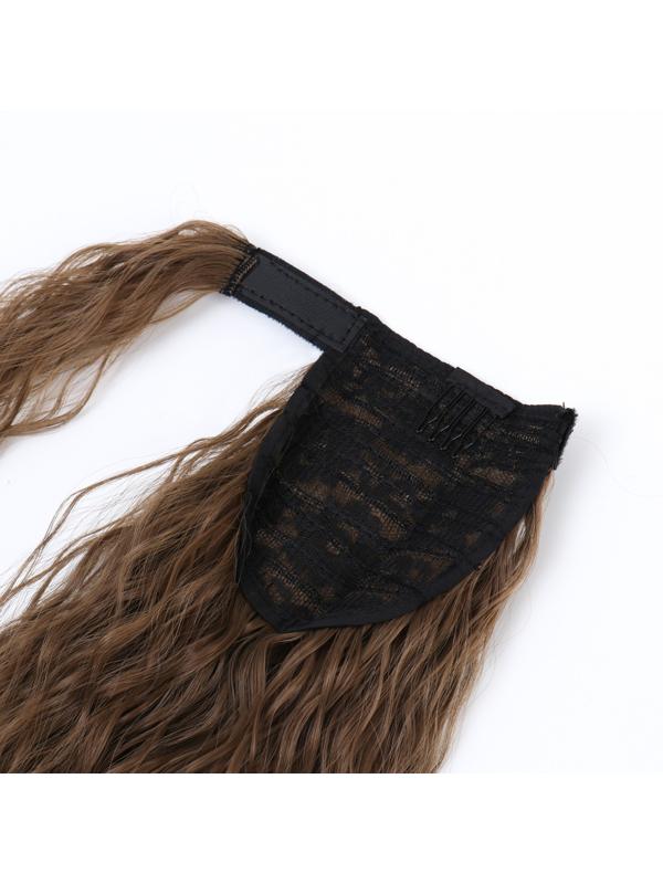 Хвост накладной, волнистый волос, на резинке, 60 см, 100 гр, цвет русый(#SHT8A)