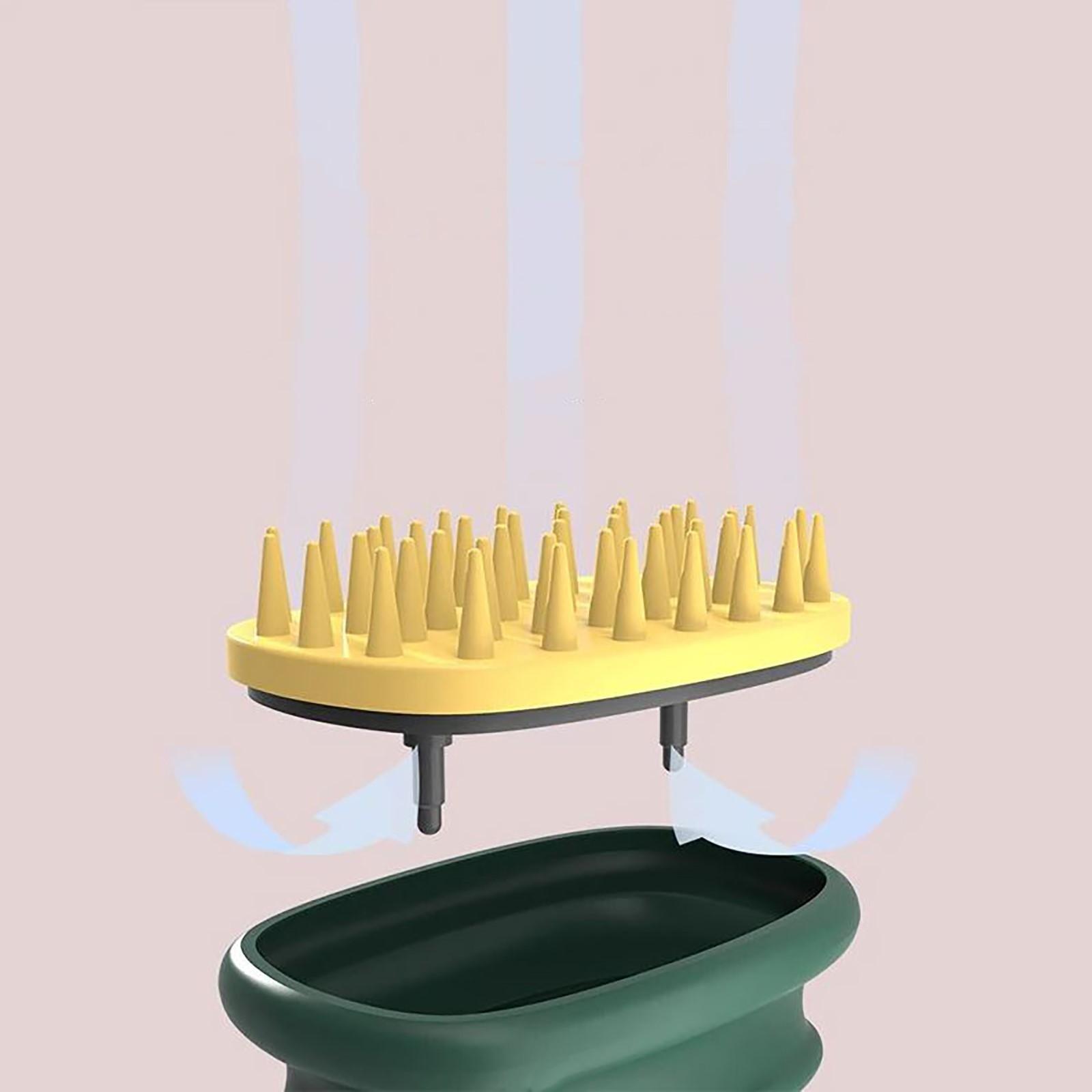 Щётка-массажёр для мытья головы, 10 × 6 × 6,2 см, в блистере, цвет МИКС