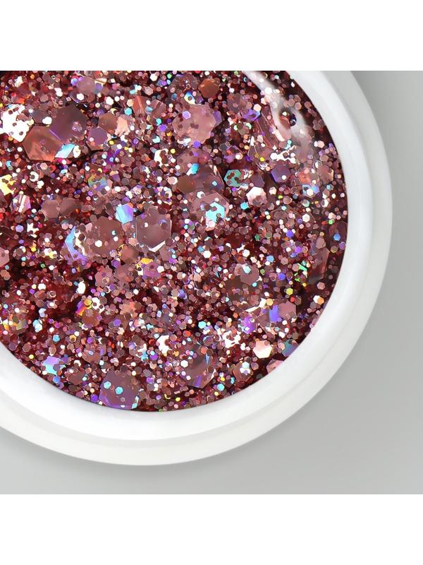 Гель-лак для ногтей, сияющий, 3-х фазный, LED/UV, 5 мл, цвет розовое золото