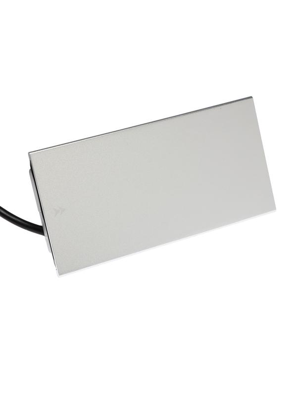 Блок розеточный в стол, сдвижная крышка, 10А, 3 розетки, провод 1.8 м, серебристый