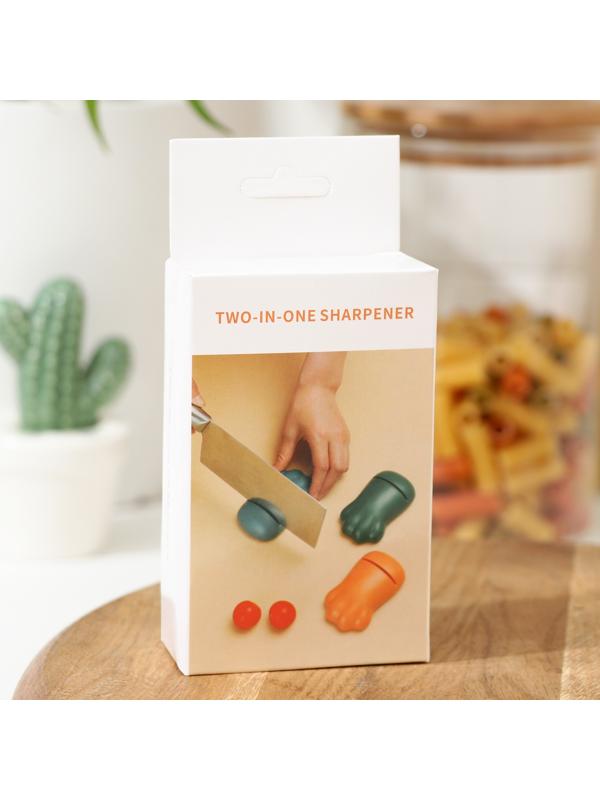 Ножеточка «Лапка» в комплекте с овощечисткой, цвет МИКС