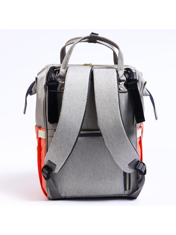 Сумка-рюкзак для хранения вещей малыша, цвет серый/розовый