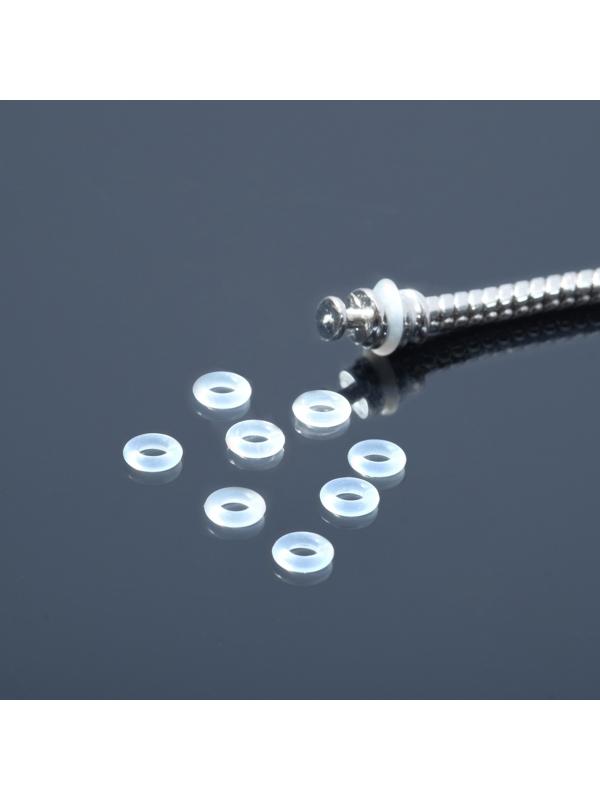 Кольцо соединительное (неразъемное), силиконовое, d= 4мм (набор 10шт), цвет белый