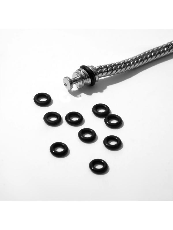 Кольцо соединительное (неразъемное), силиконовое, d= 4мм (набор 10шт), цвет чёрный