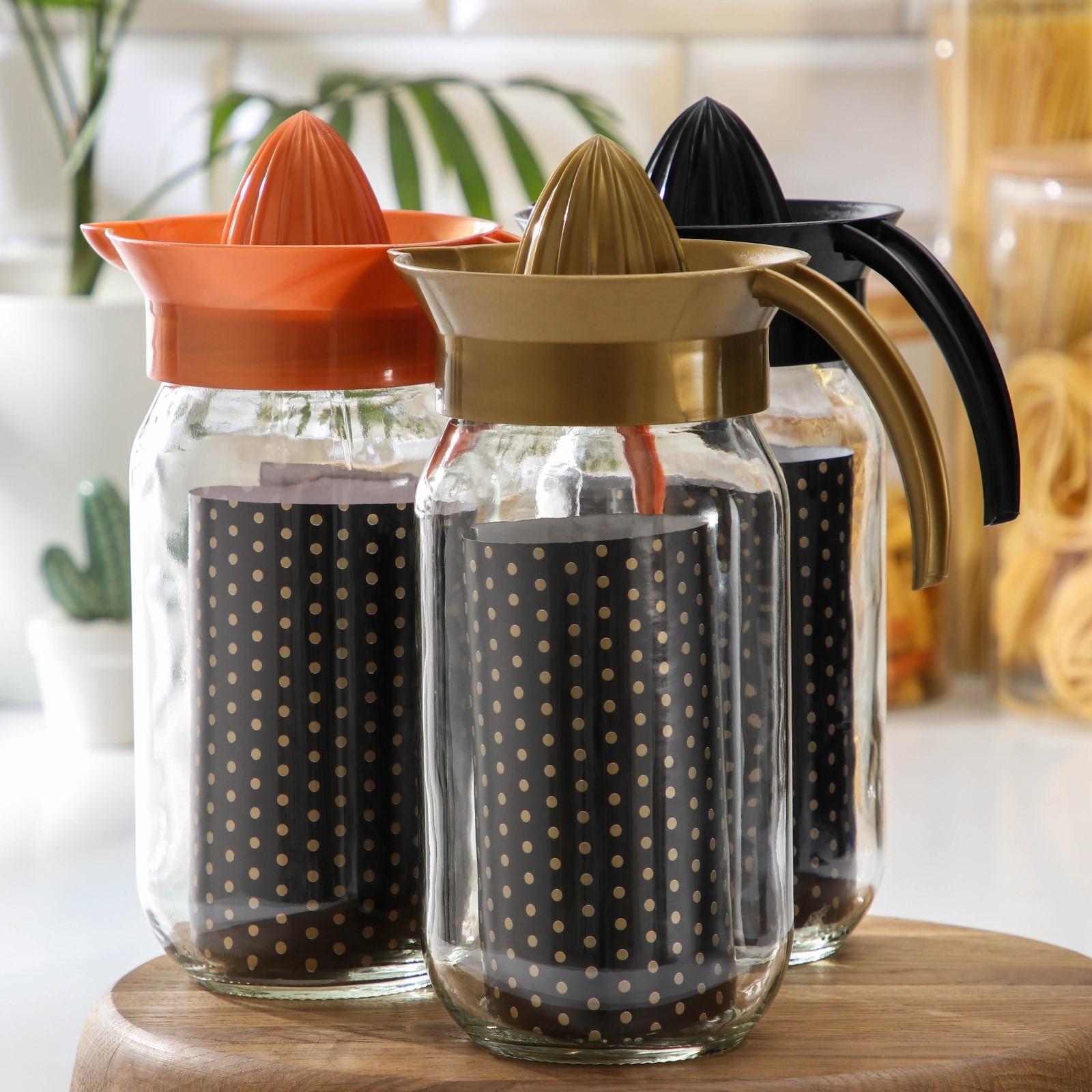 Соковыжималка стеклянная для цитрусовых «Шарм», 1 л, цвет МИКС