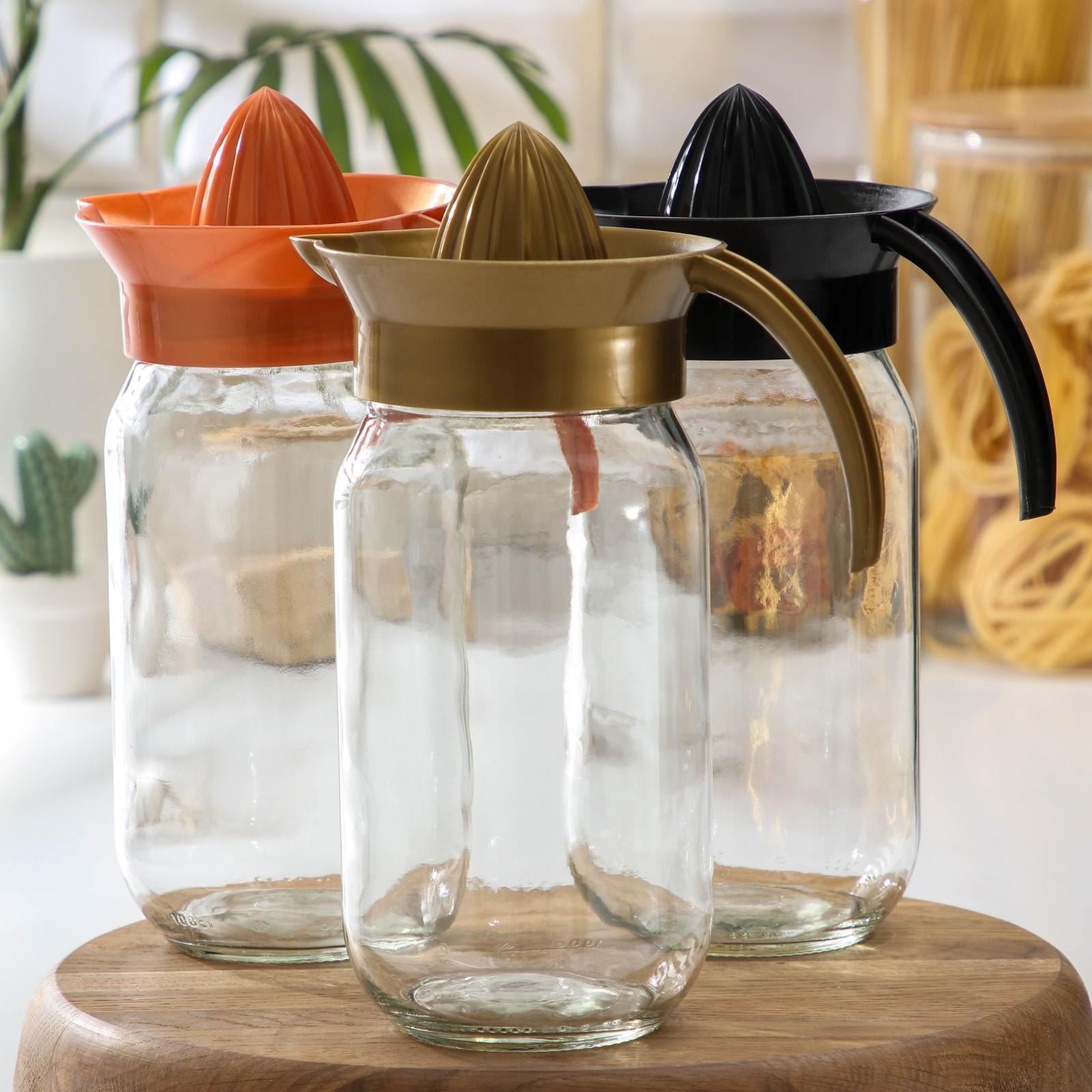 Соковыжималка стеклянная для цитрусовых «Шарм», 1 л, цвет МИКС