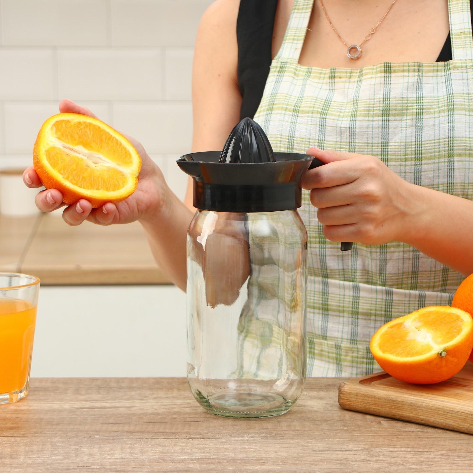 Соковыжималка стеклянная для цитрусовых «Шарм», 1 л, цвет МИКС