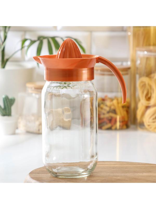 Соковыжималка стеклянная для цитрусовых «Шарм», 1 л, цвет МИКС