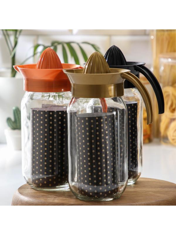 Соковыжималка стеклянная для цитрусовых «Шарм», 1 л, цвет МИКС