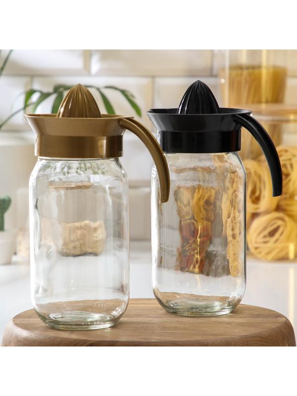 Соковыжималка стеклянная для цитрусовых «Шарм», 1 л, цвет МИКС