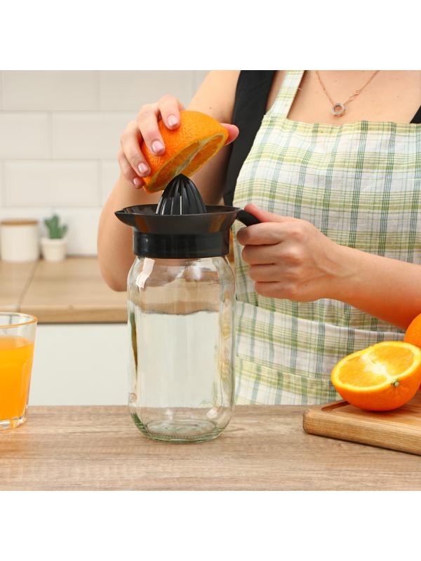 Соковыжималка стеклянная для цитрусовых «Шарм», 1 л, цвет МИКС