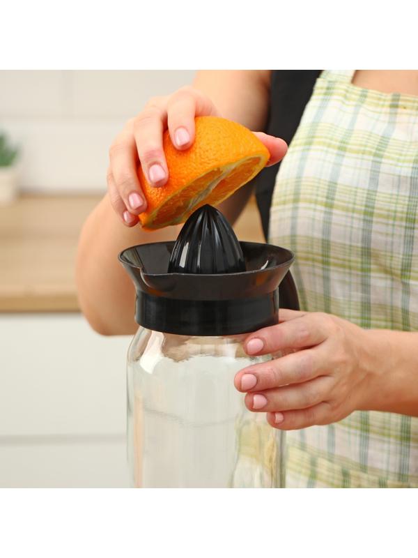 Соковыжималка стеклянная для цитрусовых «Шарм», 1 л, цвет МИКС