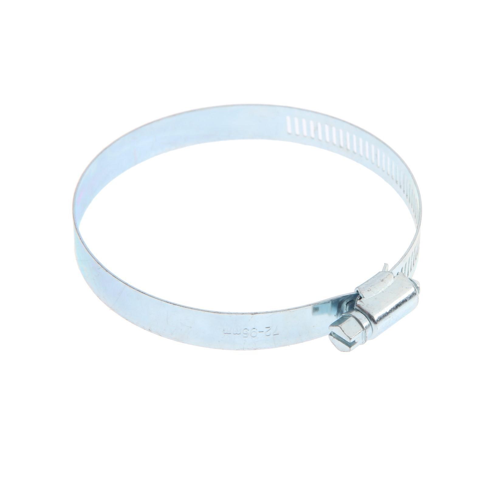 Хомут червячный ZEIN, сквозная просечка, диаметр 72-95 мм, ширина 12.7 мм, оцинкованный