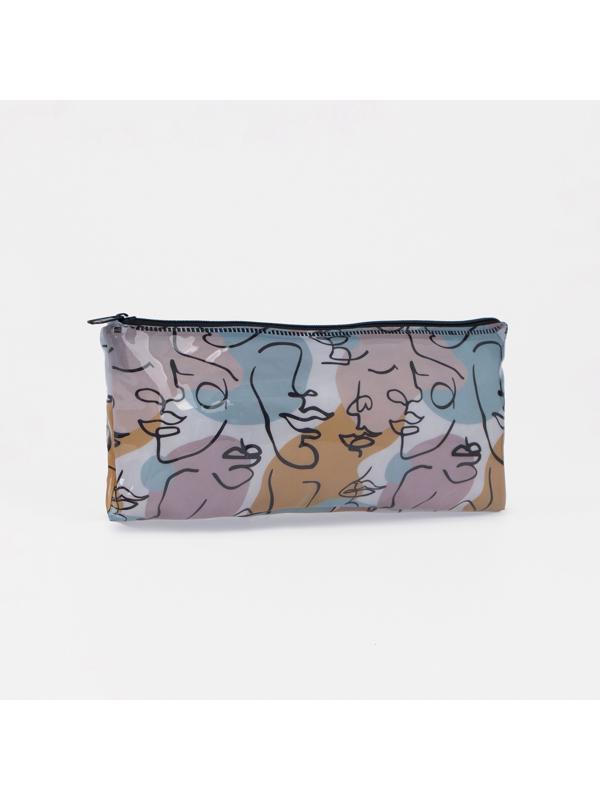 Косметичка-пенал на молнии, цвет разноцветный