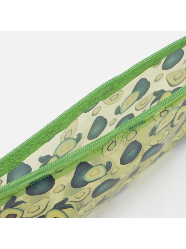 Косметичка-пенал на молнии, цвет зелёный