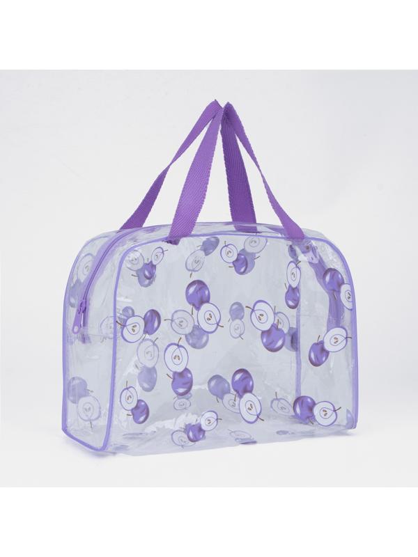 Косметичка на молнии, цвет сиреневый