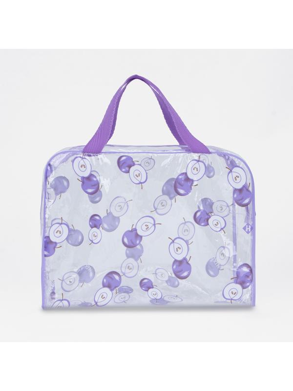 Косметичка на молнии, цвет сиреневый