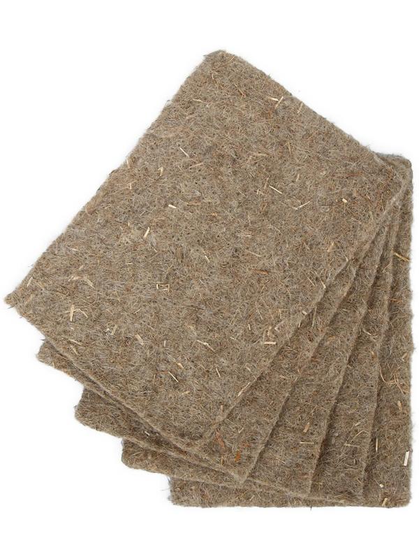 Коврик льняной для выращивания микрозелени, 10 × 15 см, толщина 1 см, набор 5 шт.