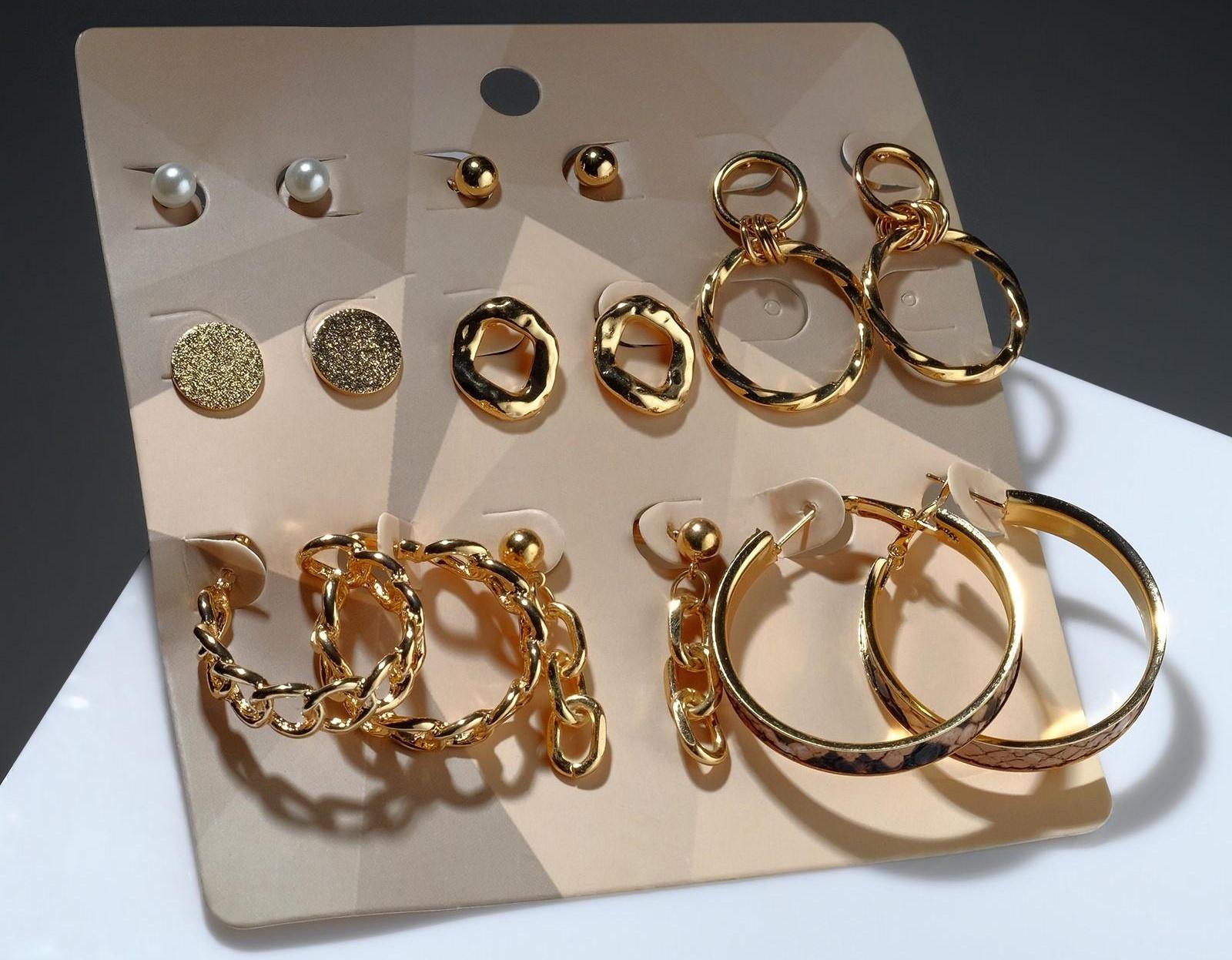 Серьги набор 8 пар 