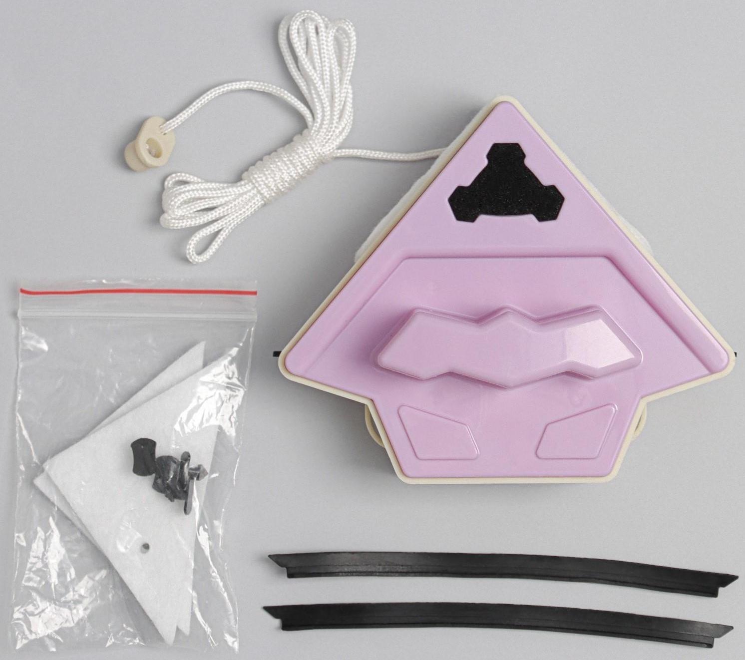 Магнитная щётка для мытья окон с двух сторон Доляна, треугольная, с водосгоном, на стекло 8-15 мм