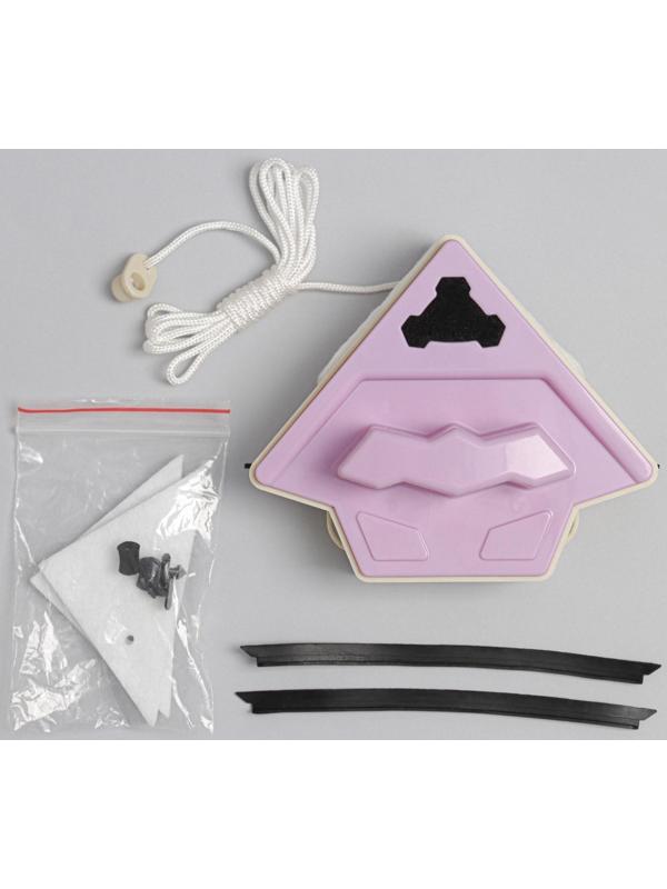 Магнитная щётка для мытья окон с двух сторон Доляна, треугольная, с водосгоном, на стекло 8-15 мм