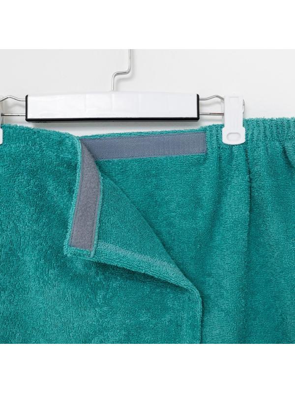 Набор для сауны Экономь и Я:полотенце-парео 68*150см+чалма, цв.голубая трава,100%хл, 320 г/м