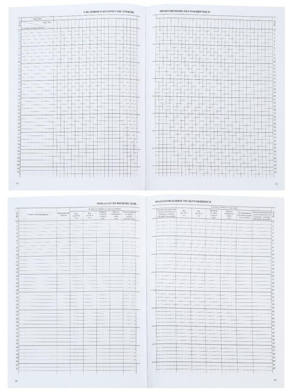 Классный журнал для 1-4 классов А4, 136 страниц, твёрдая ламинированная обложка, блок 65 г/м2