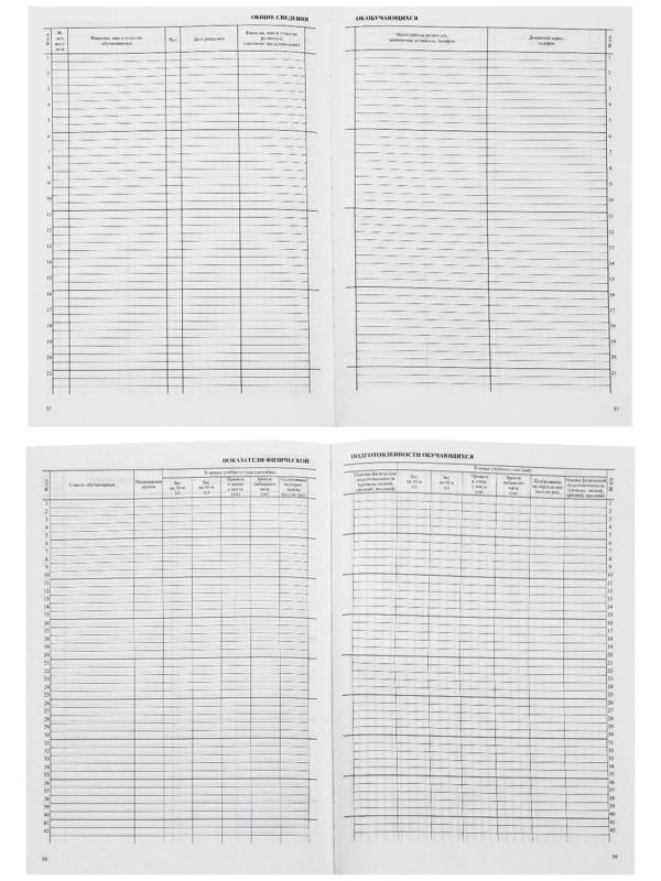 Классный журнал для 1-4 классов А4, 136 страниц, твёрдая ламинированная обложка, блок 65 г/м2