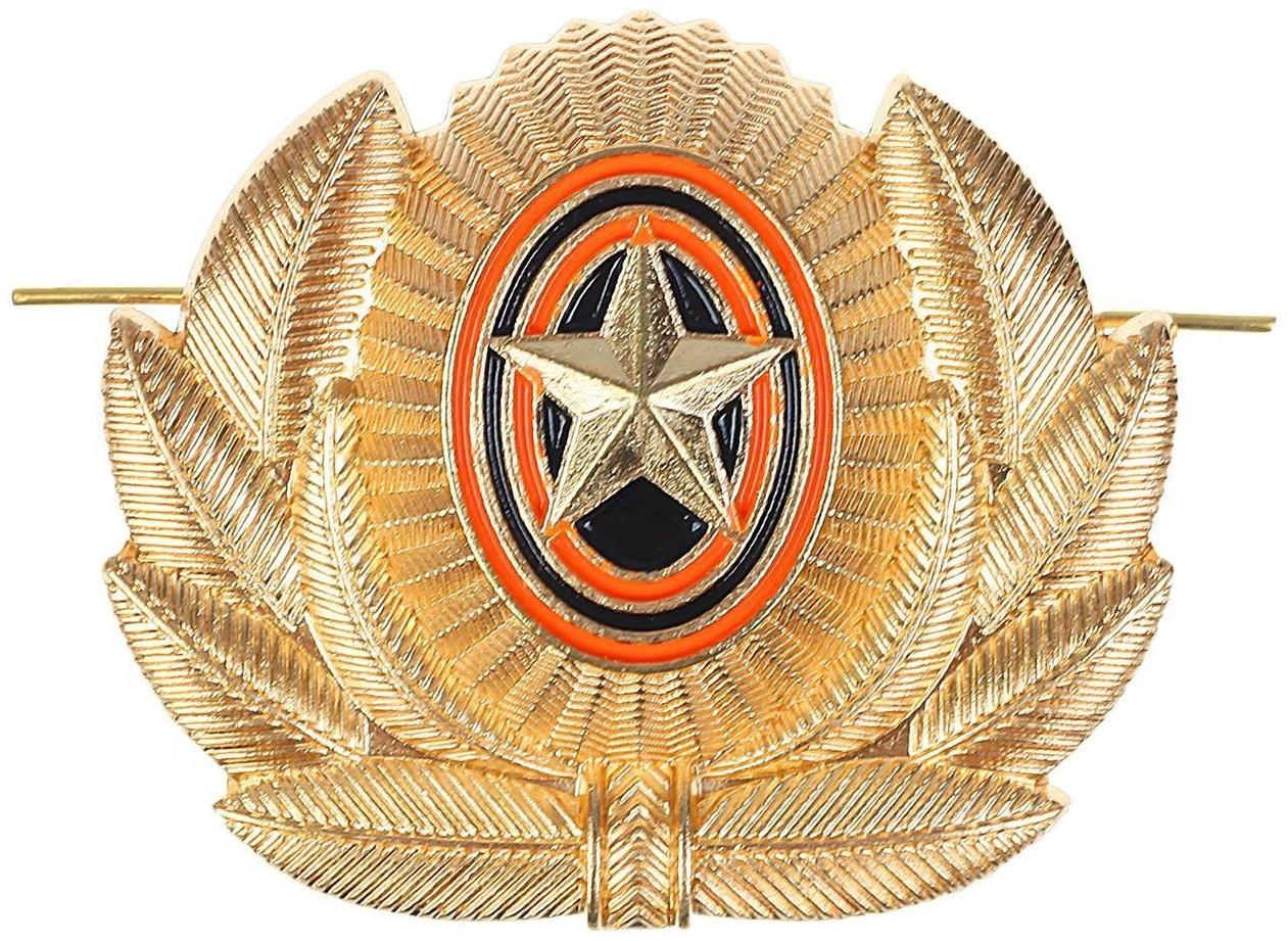 Кокарда со звездой в лавре, 5,5 х 4,5 см, набор 10 шт.