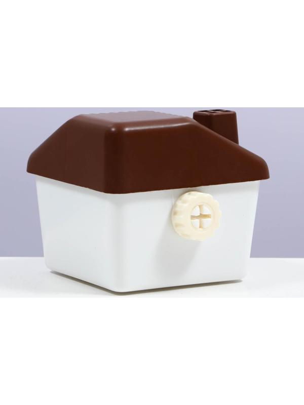 Домик для грызунов угловой, 11,4 х 10,7 х 10,7 см, коричневый