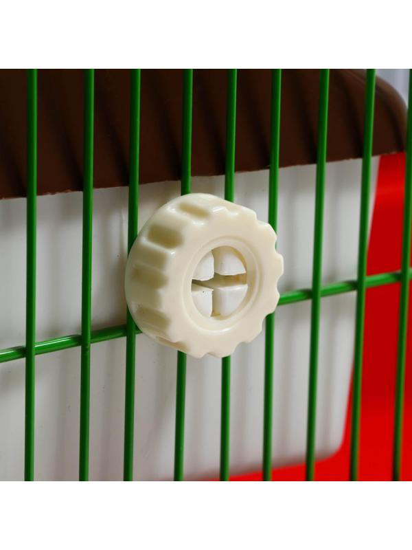 Домик для грызунов угловой, 11,4 х 10,7 х 10,7 см, коричневый