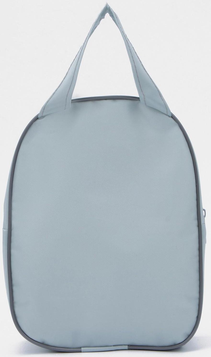 Косметичка на молнии, с ручкой, цвет серый