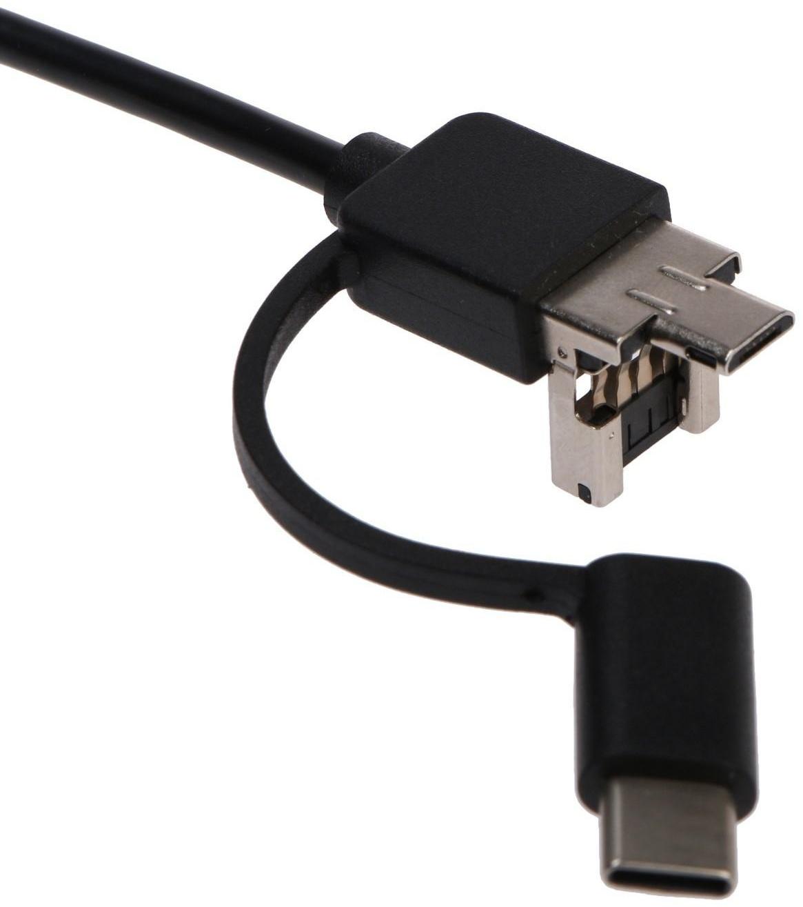 Эндоскоп CAM-07, 8 мм, 720P, LED подсветка, microUSB/Type-C/USB, Android/Windows, 3.5 м