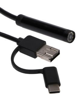 Эндоскоп CAM-07, 8 мм, 720P, LED подсветка, microUSB/Type-C/USB, Android/Windows, 5 м