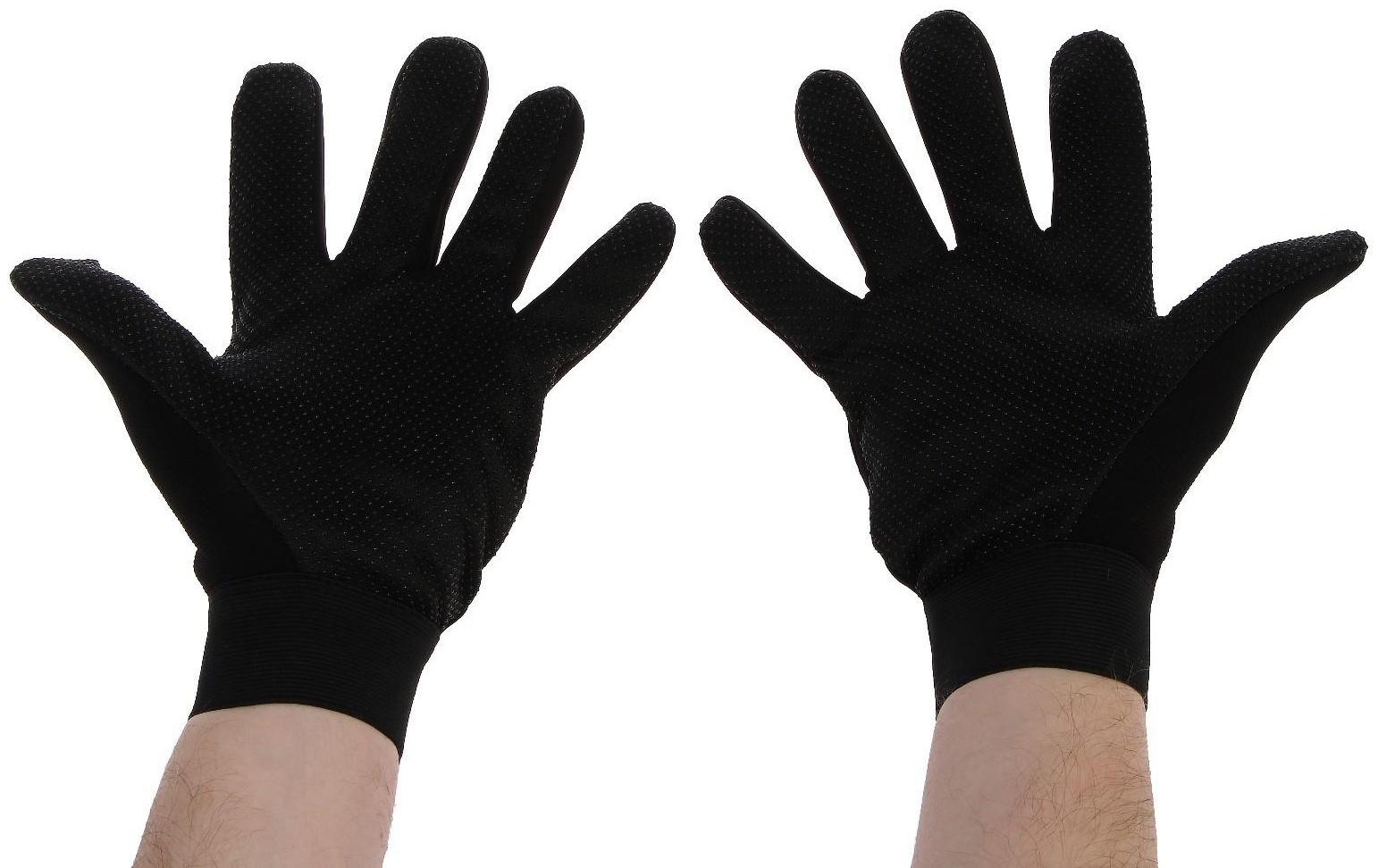 Перчатки мотоциклетные с защитными вставками, одноразмерные, черный