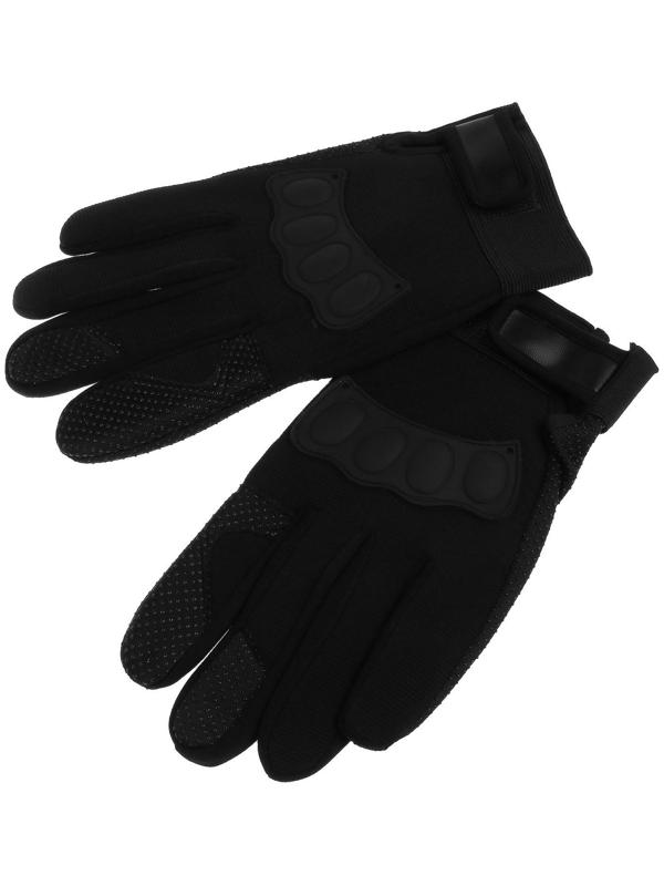 Перчатки мотоциклетные с защитными вставками, одноразмерные, черный