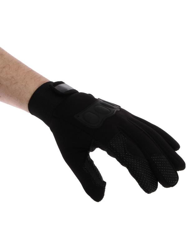 Перчатки мотоциклетные с защитными вставками, одноразмерные, черный