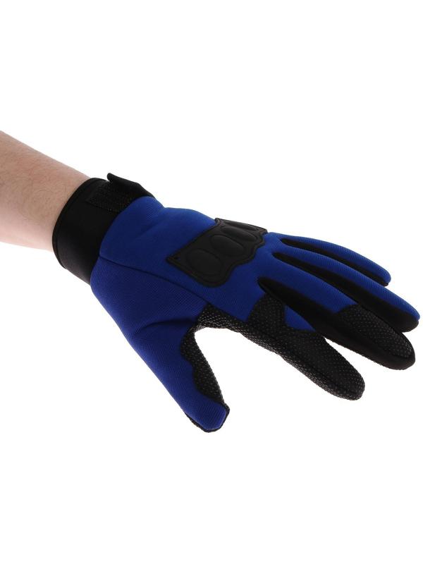Перчатки мотоциклетные с защитными вставками, одноразмерные, синий