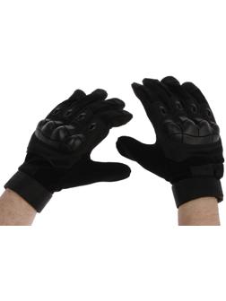 Перчатки мотоциклетные с защитными вставками, размер L, черный