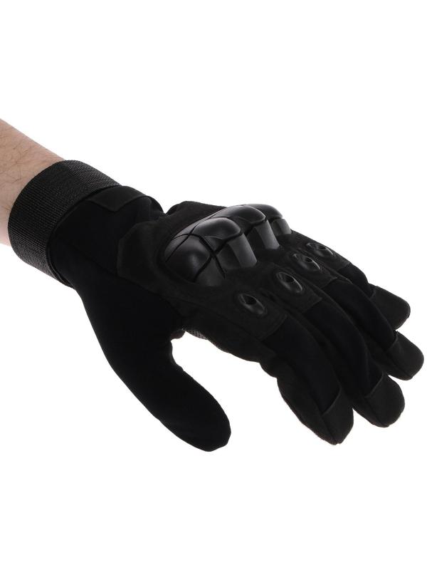 Перчатки мотоциклетные с защитными вставками, размер L, черный