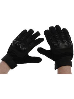 Перчатки мотоциклетные с защитными вставками, размер ХL, черный