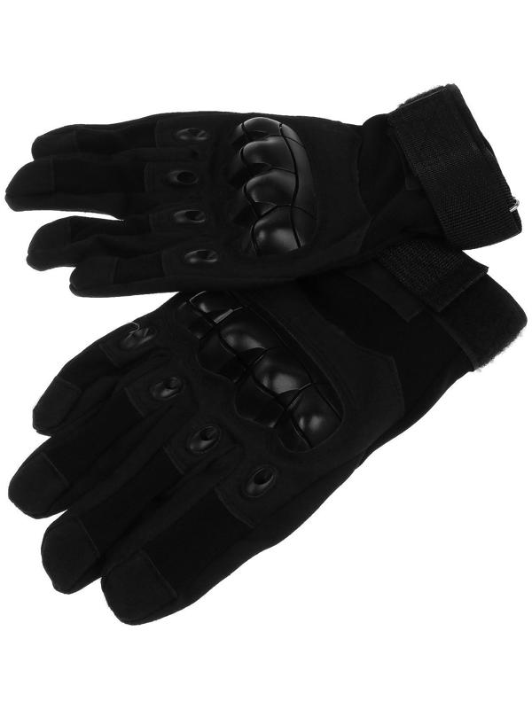 Перчатки мотоциклетные с защитными вставками, размер ХL, черный